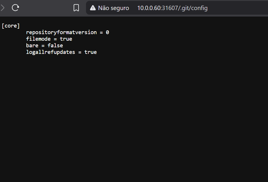acesso ao .git via browser
